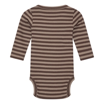 BIRKHOLM Stribet Rib Body Kashmir Brun & Chokolade Brun